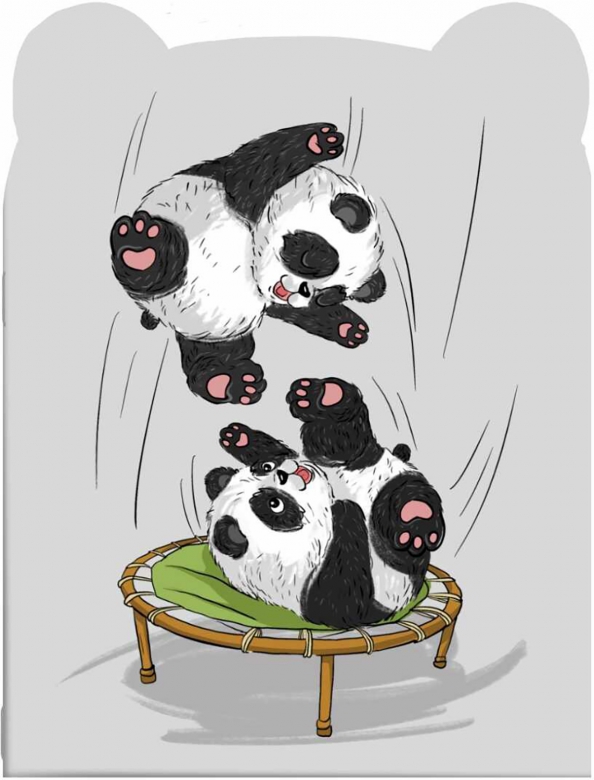 Notebook Cheerful Pandas