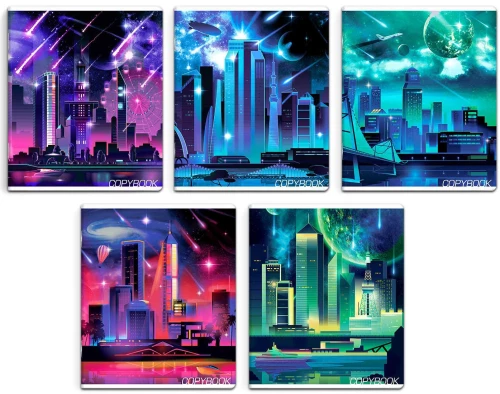 Grid Notebook Lights of the Big City, 48 sheets