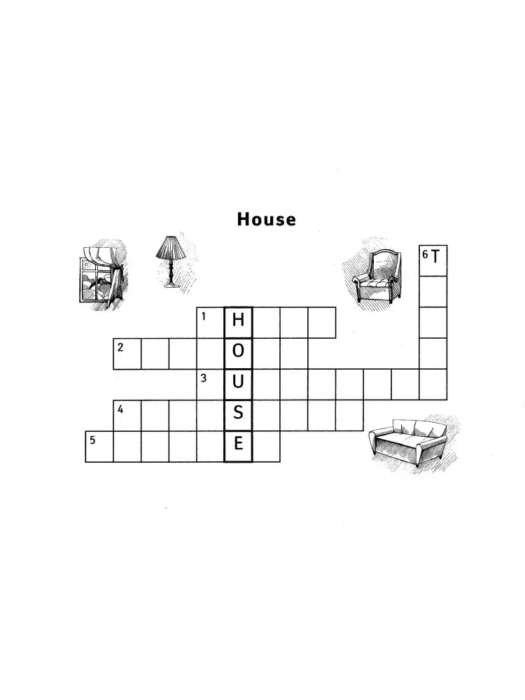 Funny Crosswords in English for Elementary School