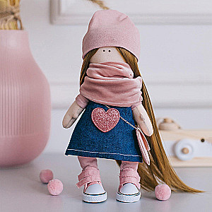 Sewing Kit. Handmade Interior Doll Nati, 21 cm