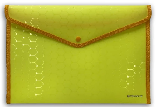 Envelope folder with button A4 LUX (yellow)
