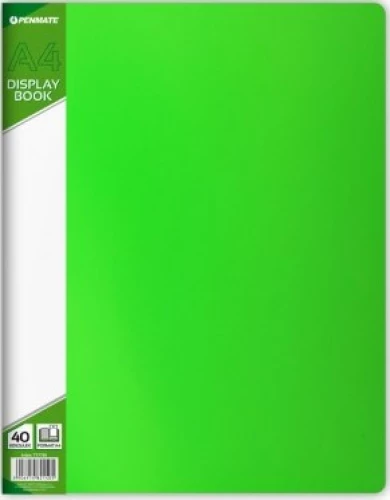 A4 PENMATE folder with 40 pockets (green)