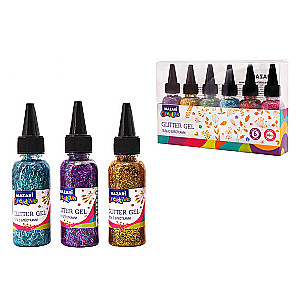 Żel z brokatem Glimmer (6 kolorów po 40 ml)