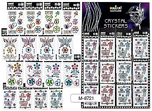Stickers with rhinestones MAZARI Assorted-5, 4 designs (1 pc)