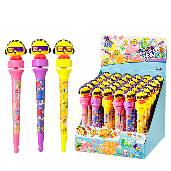 DJ Cartoon rotate mėlyna aliejinė rašiklis, 0,7 mm, sukasi figūra