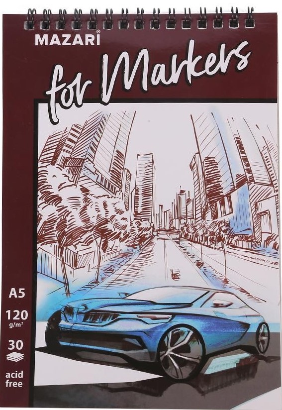 Notebook (sketchbook) for working with markers