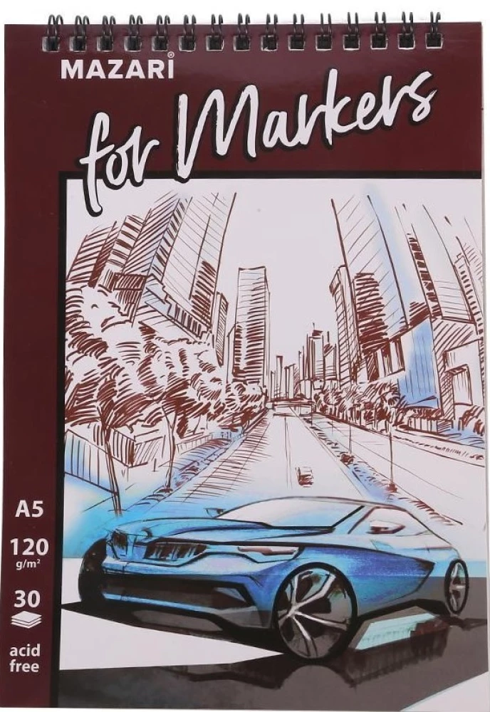 Notebook (sketchbook) for working with markers
