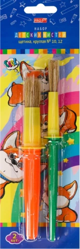 Brush Set, Bristle (2 pcs), No. 10, 12