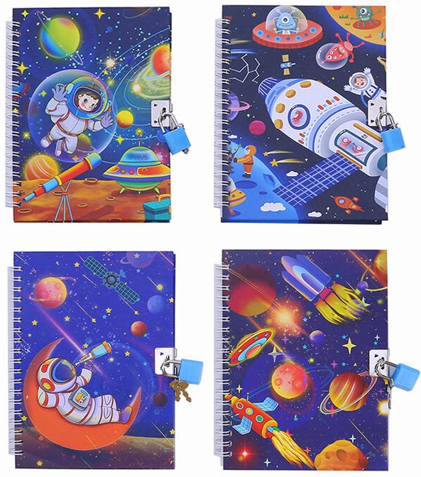 Notebook book with a lock Cosmos