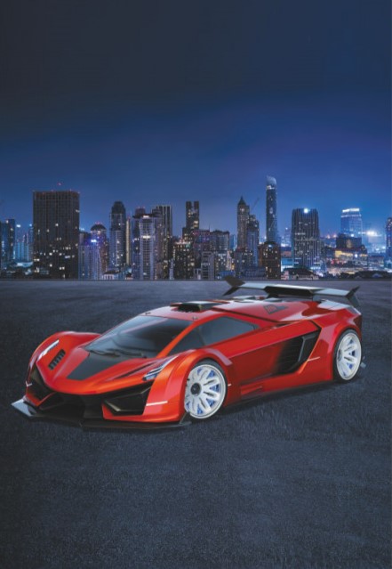 Notebook A7 Red Car (checkered)