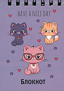 Notepad A7 Kittens (grid)