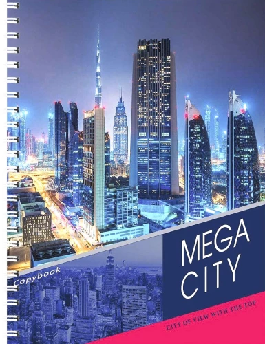 Graph Paper Notebook A5. Night Metropolis (48 sheets)