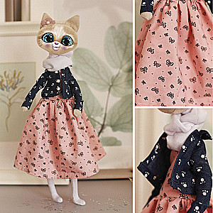 Sewing Kit. Plush Toy "Kitty Melissa", 35 cm