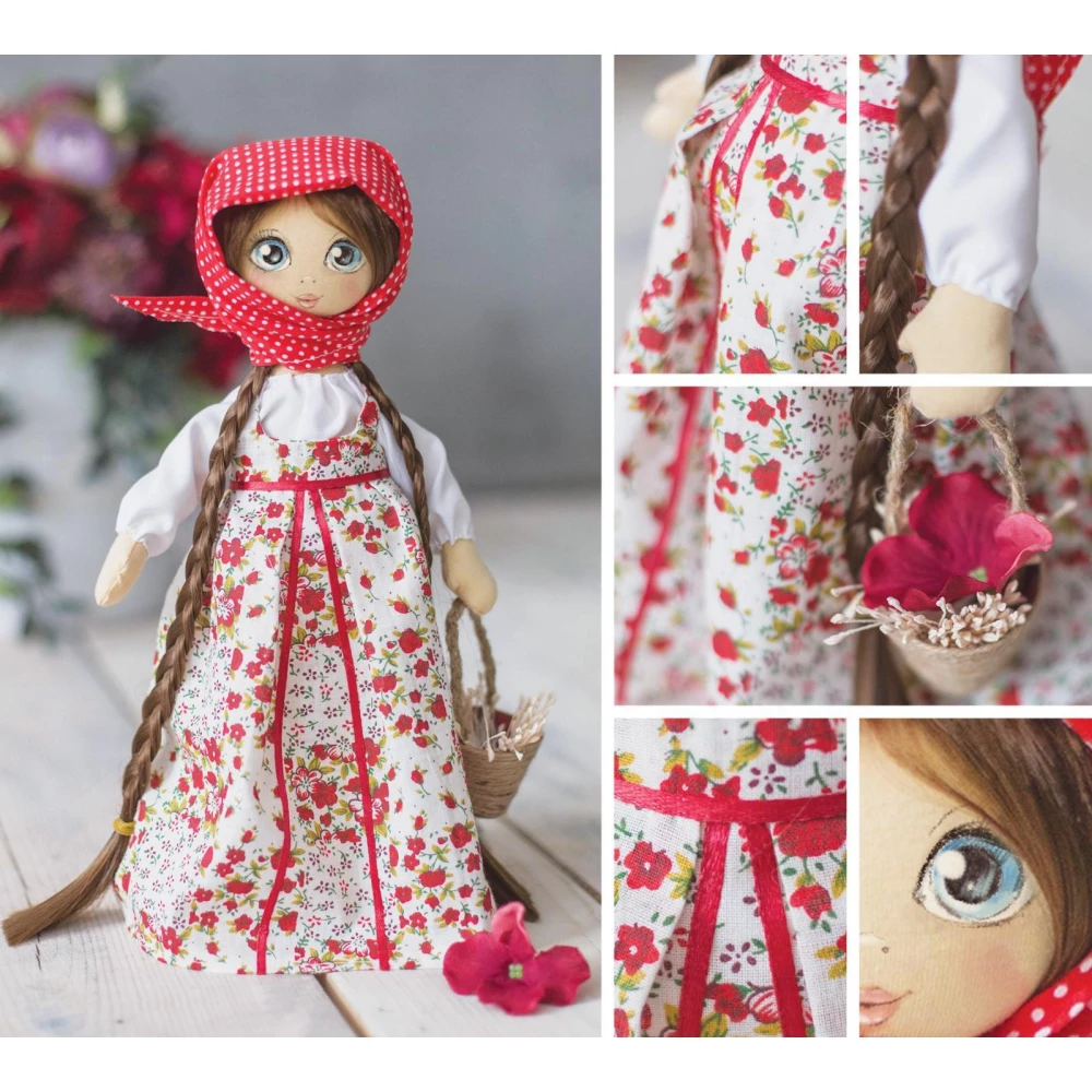 Sewing kit. Interior doll with your own hands Vasilina, 30 cm