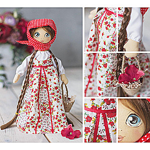 Sewing kit. Interior doll with your own hands Vasilina, 30 cm