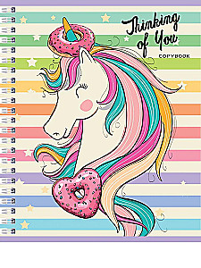 A5 Checkered Notebook. Believe in Unicorns (48 pages)