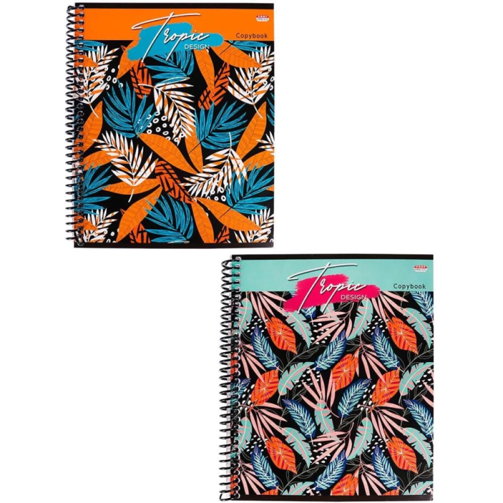 Checked Notebook A5. Tropical Style (80 Sheets)