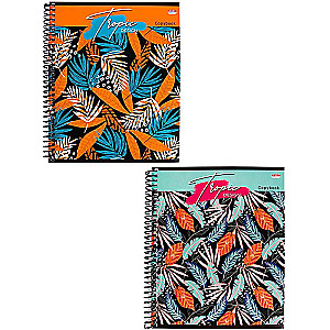 Checked Notebook A5. Tropical Style (80 Sheets)
