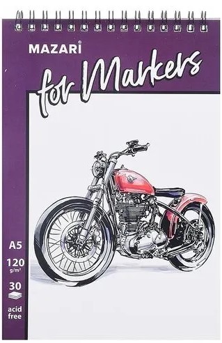 Notebook (sketchbook) for marker work (30 sheets)