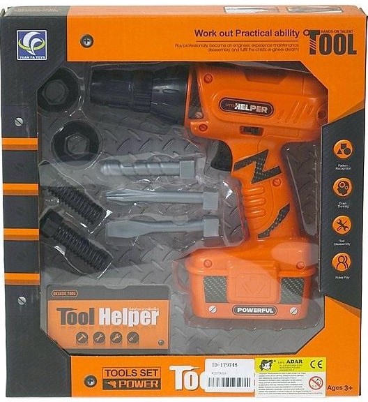 Toy Drill with Changeable Tips Tool Helper