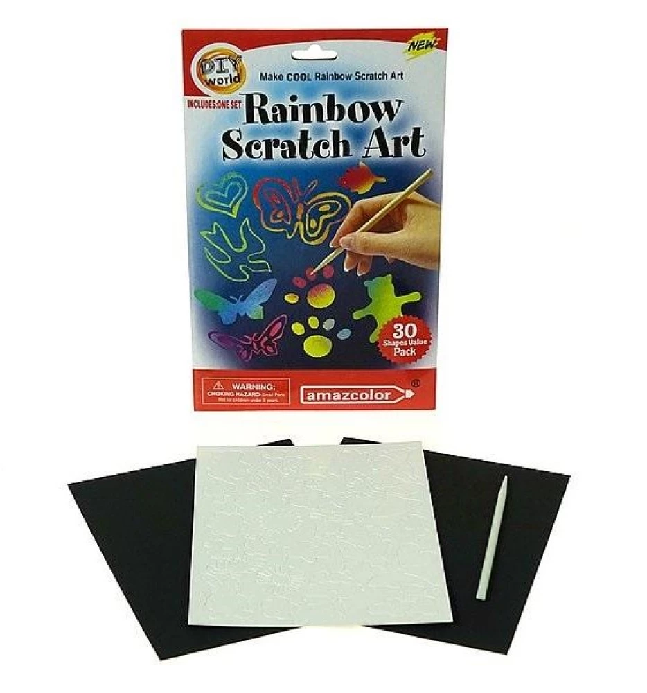 Rainbow Scratch Art