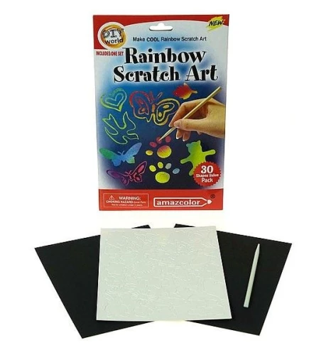 Rainbow Scratch Art