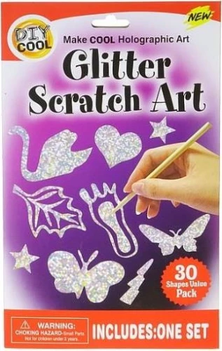 Zestaw do twórczości Glitter Scratch Art
