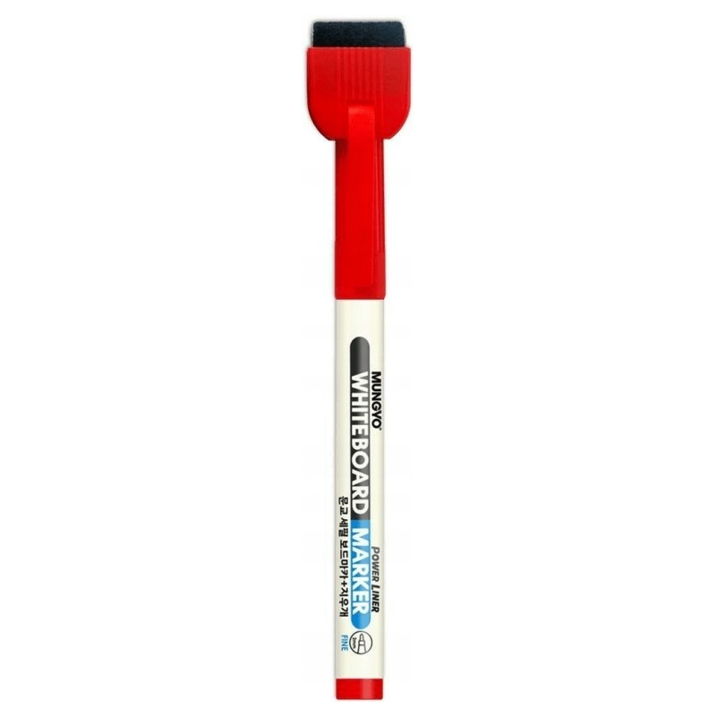 Mini marķieris MUNGYO tāfelēm ar tīrītāju (sarkans)