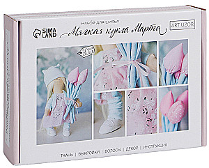 Sewing Kit. Interior Doll Handmade Marta, 30 cm