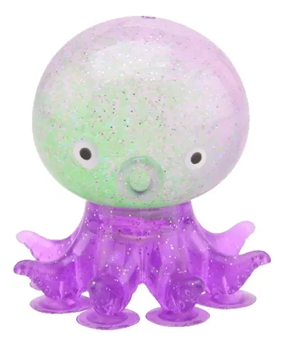 Stress Relief Toy. Octopus with Glitter