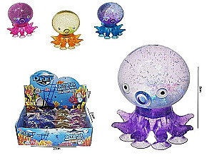 Stress Relief Toy. Octopus with Glitter