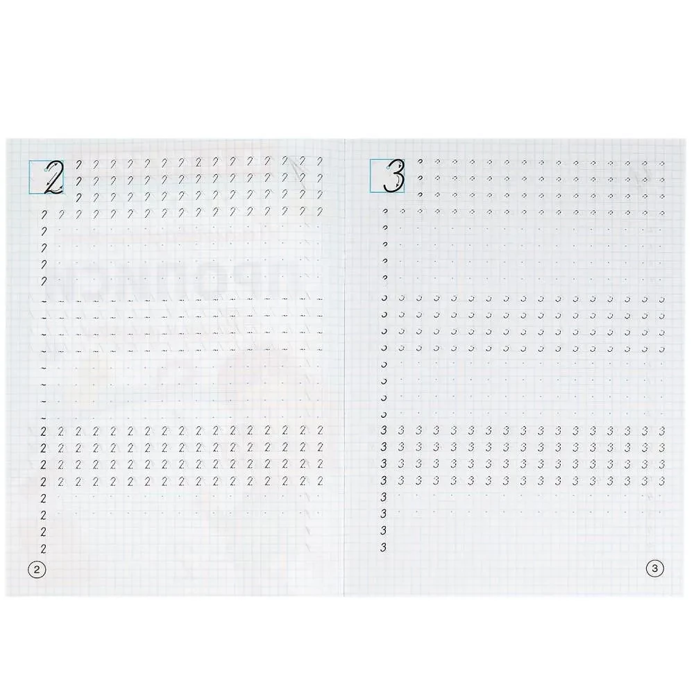 Calligraphic Worksheets. Writing Numbers