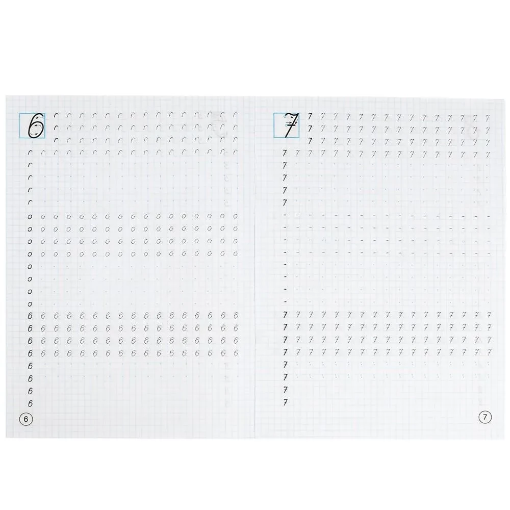 Calligraphic Worksheets. Writing Numbers