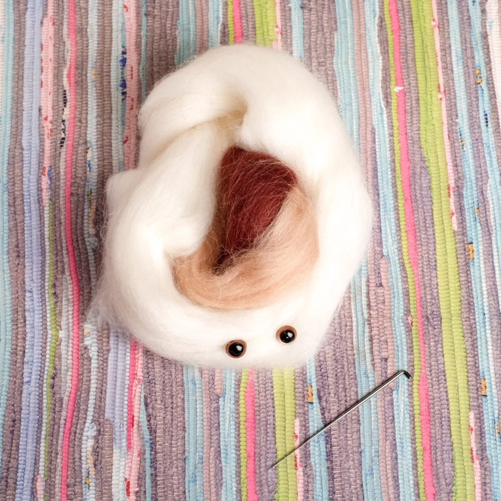 Wool Toy Hedgehog in a Hat
