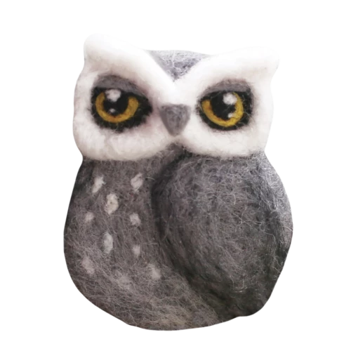 Wool Brooch Owl