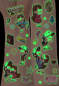 Gravity Falls Transfer Stickers (Glow in the Dark)