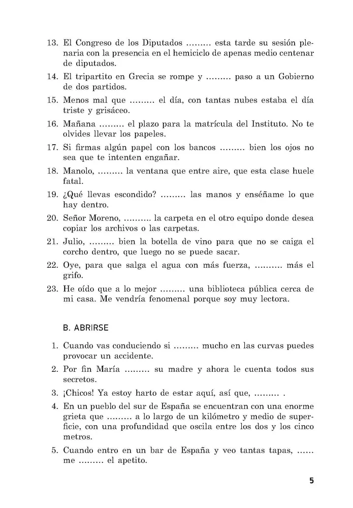Practicum on Spanish Grammar. Verb