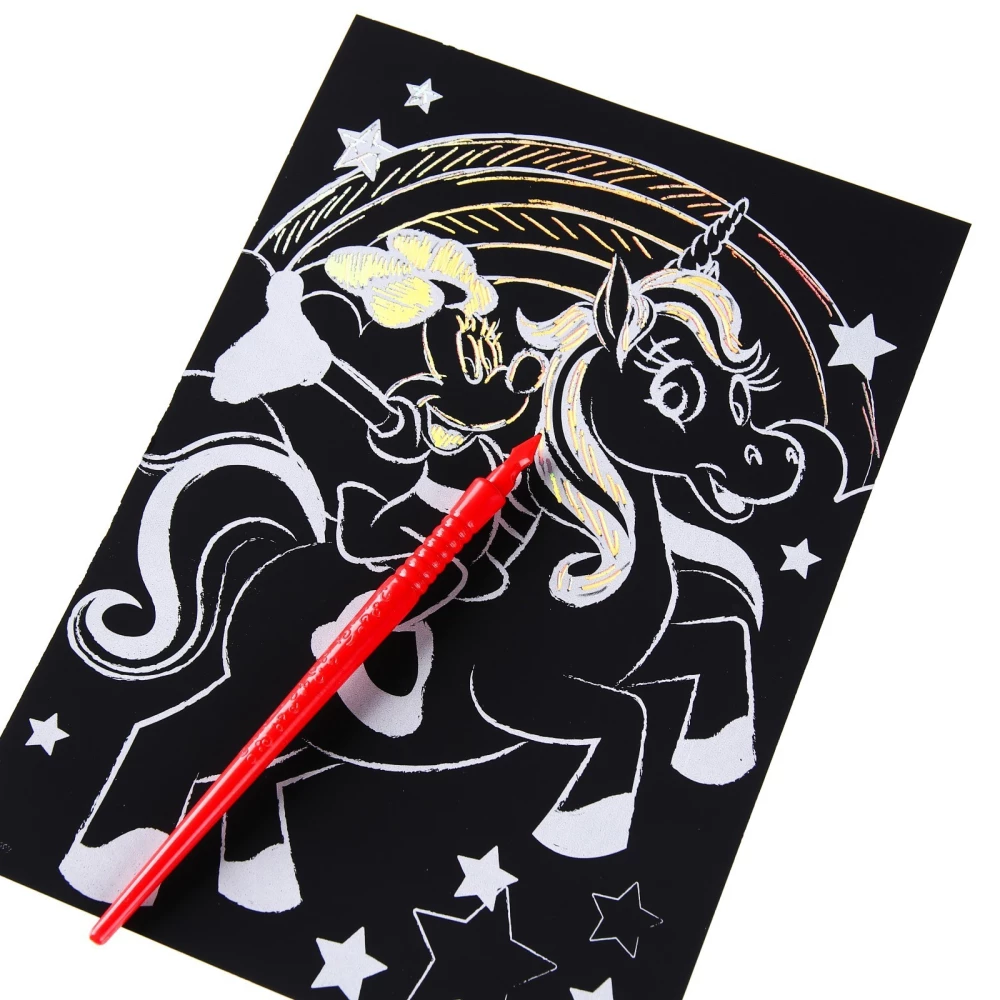 Engraving with a Rainbow Base Minnie Mouse A5, Minnie Mouse and Unicorn