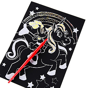 Engraving with a Rainbow Base Minnie Mouse A5, Minnie Mouse and Unicorn