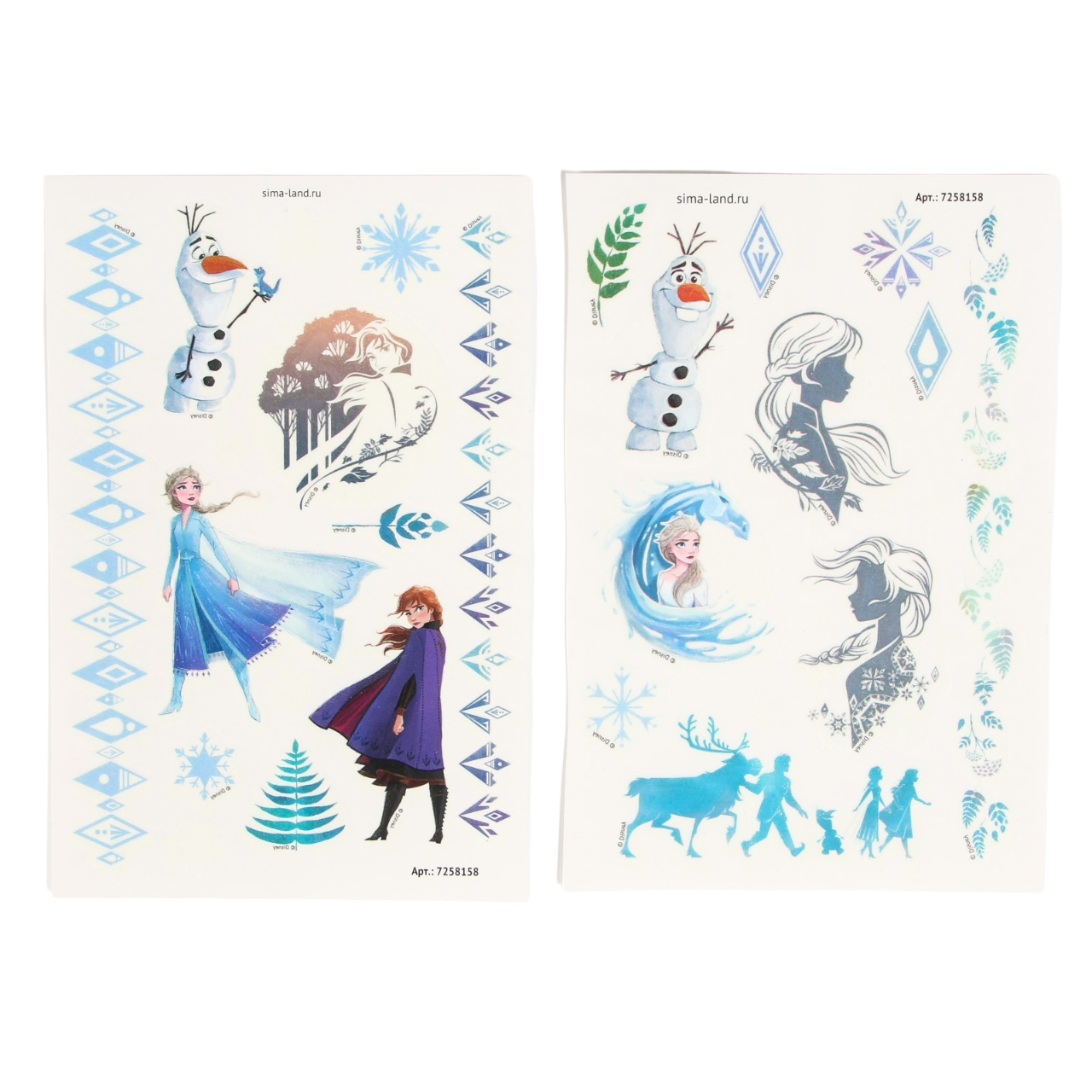 Bērnu tetovējumu komplekts Apsaldētais, spīd tumsā