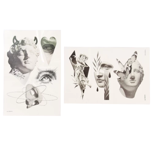 Temporary Tattoos Sculpture, 2 sheets, tattoo