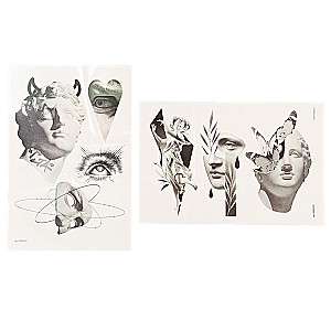 Temporary Tattoos Sculpture, 2 sheets, tattoo