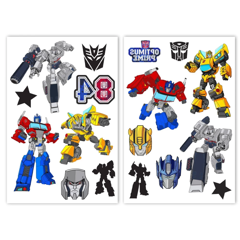 Children's tattoos, glow in the dark Transformers