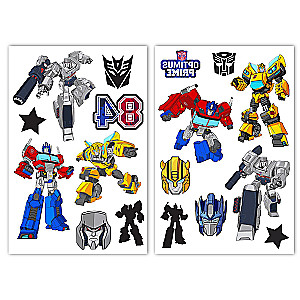 Children's tattoos, glow in the dark Transformers