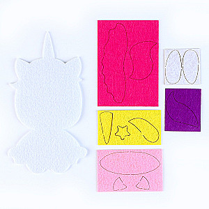 Felt Application for Kids ‎Cute Unicorn‎, 15x10 cm