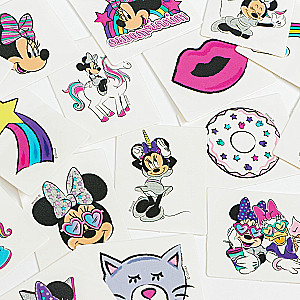 Advent calendar with children's tattoos Minnie with unicorn Minnie Mouse