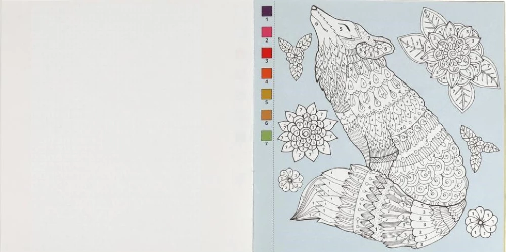 Coloring Quest by Color. Mysterious Foxes