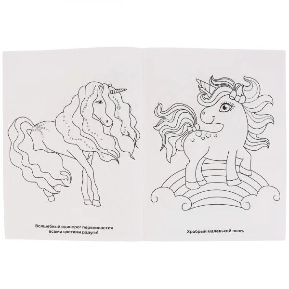 Coloring Book Unicorns and Their Friends