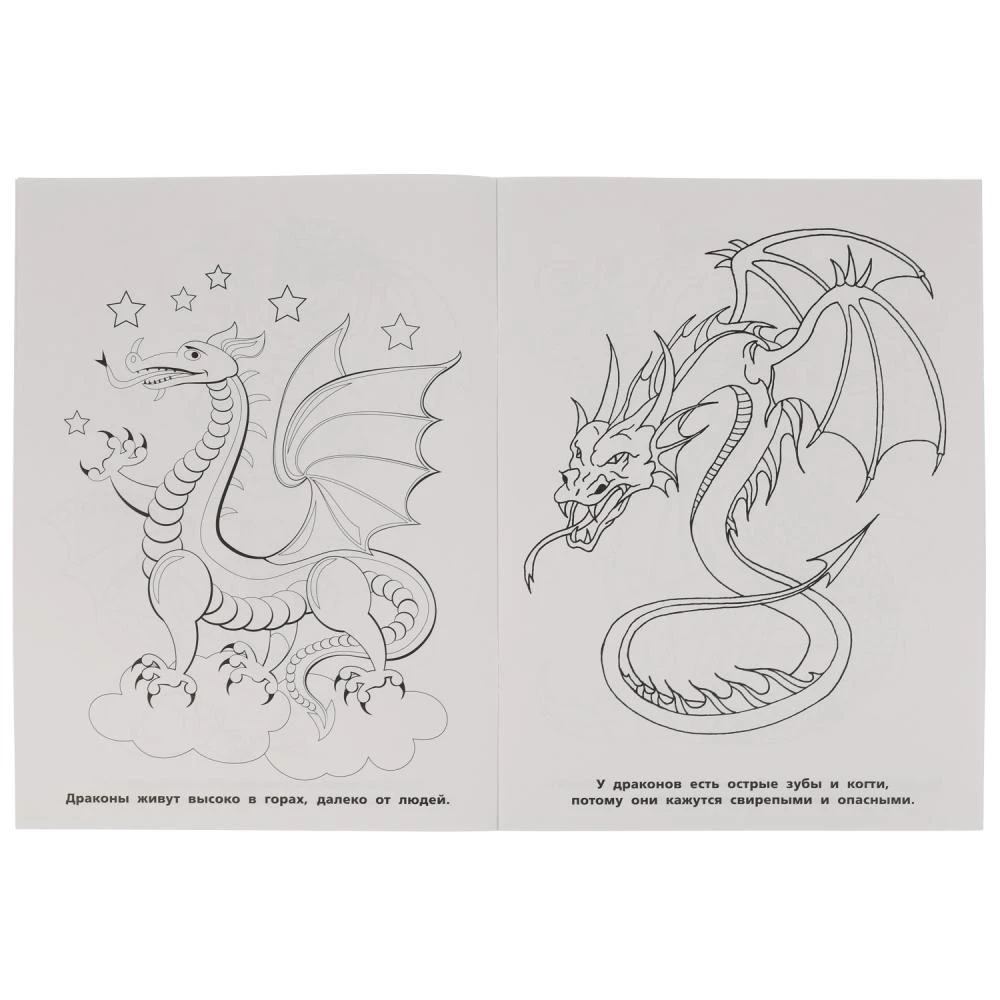 Coloring Book of Mermaids and Dragons