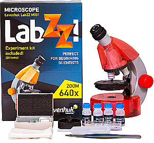 Levenhuk LabZZ M101 Orange Children's Microscope, 40x-640x, with Experiment Kit
